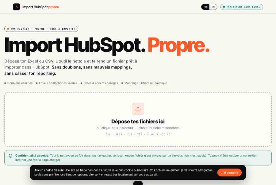 L'outil Import HubSpot Propre