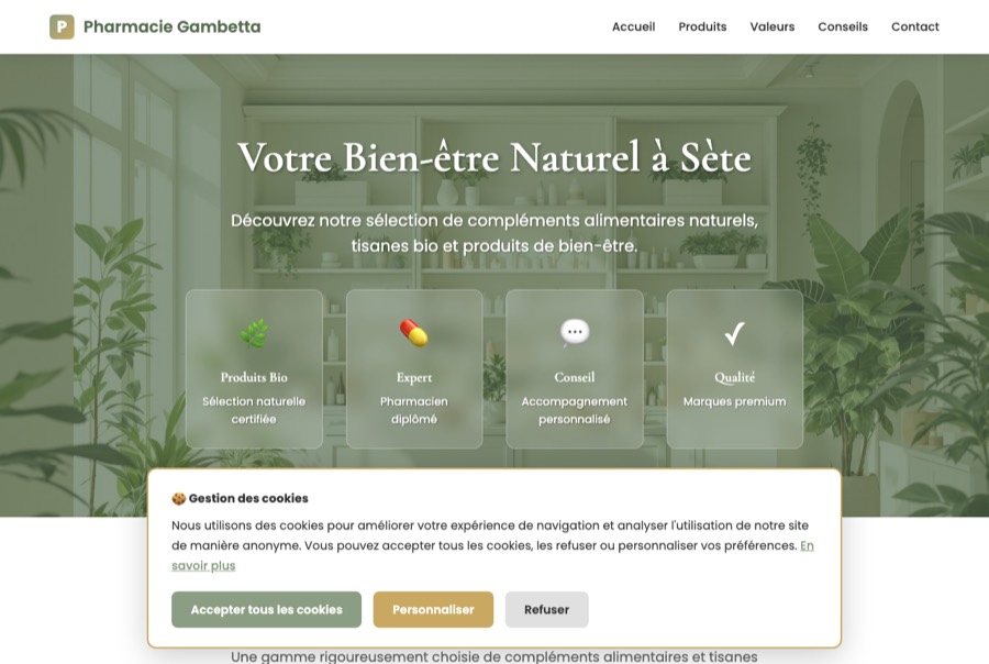 Le site de la Pharmacie Gambetta, à Sète